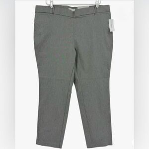 Liz Claiborne Amy Womens 22W Short Gray‎ Plaid Stretch Career Pants
